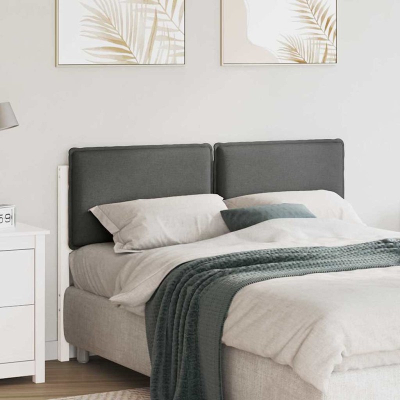 Tête de lit capitonnée Blanc et gris clair 120 cm Pin massif 583310583310