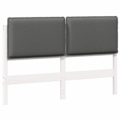 Tête de lit capitonnée Blanc et gris clair 120 cm Pin massif 583310583310