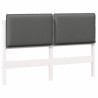 Tête de lit capitonnée Blanc et gris clair 120 cm Pin massif 583310583310