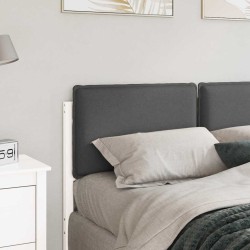 Tête de lit capitonnée Blanc et gris clair 120 cm Pin massif 583310583310