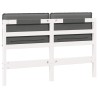 Tête de lit capitonnée Blanc et gris clair 120 cm Pin massif 583310583310