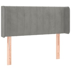 Tête de lit avec oreilles Gris clair 103x16x78/88 cm Velours 583316583316