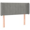 Tête de lit avec oreilles Gris clair 103x16x78/88 cm Velours 583316583316
