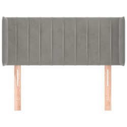 Tête de lit avec oreilles Gris clair 103x16x78/88 cm Velours 583316583316
