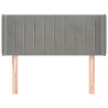 Tête de lit avec oreilles Gris clair 103x16x78/88 cm Velours 583316583316