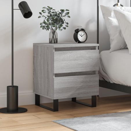 Table de chevet sonoma gris 40x35x50 cm bois d’ingénierie 583329583329
