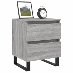 Table de chevet sonoma gris 40x35x50 cm bois d’ingénierie 583329583329