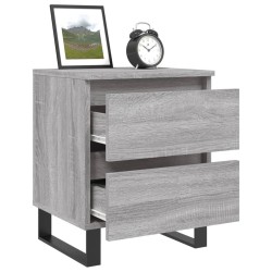 Table de chevet sonoma gris 40x35x50 cm bois d’ingénierie 583329583329