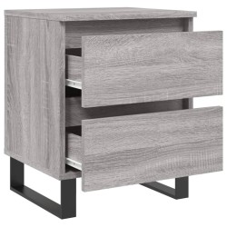 Table de chevet sonoma gris 40x35x50 cm bois d’ingénierie 583329583329