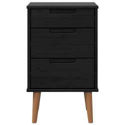 Table de chevet MOLDE Noir 40 x 35 x 65 cm Bois de pin massif 583330583330