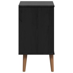 Table de chevet MOLDE Noir 40 x 35 x 65 cm Bois de pin massif 583330583330