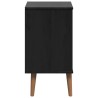 Table de chevet MOLDE Noir 40 x 35 x 65 cm Bois de pin massif 583330583330