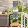 Écran de confidentialité de jardin Fretwork Argenté 32 x 140 cm 583332583332