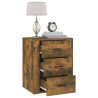 Table de chevet Chêne fumé 50x36x60 cm Bois d'ingénierie 583335583335