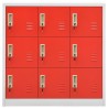Armoire à casiers Gris clair et rouge 90x45x92,5 cm Acier 583340583340