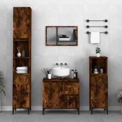 Armoire de bain chêne fumé 65x33x60 cm bois d'ingénierie 583341583341