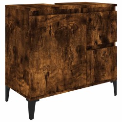 Armoire de bain chêne fumé 65x33x60 cm bois d'ingénierie 583341583341