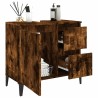 Armoire de bain chêne fumé 65x33x60 cm bois d'ingénierie 583341583341
