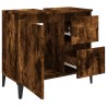Armoire de bain chêne fumé 65x33x60 cm bois d'ingénierie 583341583341