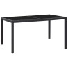 Ensemble à manger d'extérieur 7 pcs Résine tressée Noir  583343583343