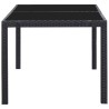 Ensemble à manger d'extérieur 7 pcs Résine tressée Noir  583343583343