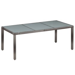 Ensemble à manger d'extérieur 9pcs coussins Résine tressée Gris 583344583344