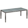 Ensemble à manger d'extérieur 9pcs coussins Résine tressée Gris 583344583344