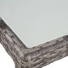 Ensemble à manger d'extérieur 9pcs coussins Résine tressée Gris 583344583344