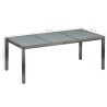 Ensemble à manger d'extérieur 9pcs coussins Résine tressée Gris 583344583344