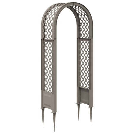 Arche à roses avec pointes Gris 97 x 43 x 218 cm PP 583345583345