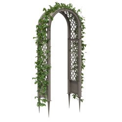 Arche à roses avec pointes Gris 97 x 43 x 218 cm PP 583345583345