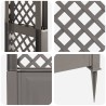 Arche à roses avec pointes Gris 97 x 43 x 218 cm PP 583345583345