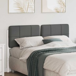 Tête de lit capitonnée Blanc et gris clair 160 cm Pin massif 583349583349