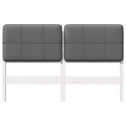 Tête de lit capitonnée Blanc et gris clair 160 cm Pin massif 583349583349