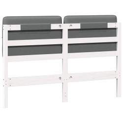 Tête de lit capitonnée Blanc et gris clair 160 cm Pin massif 583349583349
