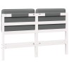 Tête de lit capitonnée Blanc et gris clair 160 cm Pin massif 583349583349