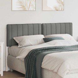 Tête de lit capitonnée Blanc et gris clair 160 cm Pin massif 583350583350