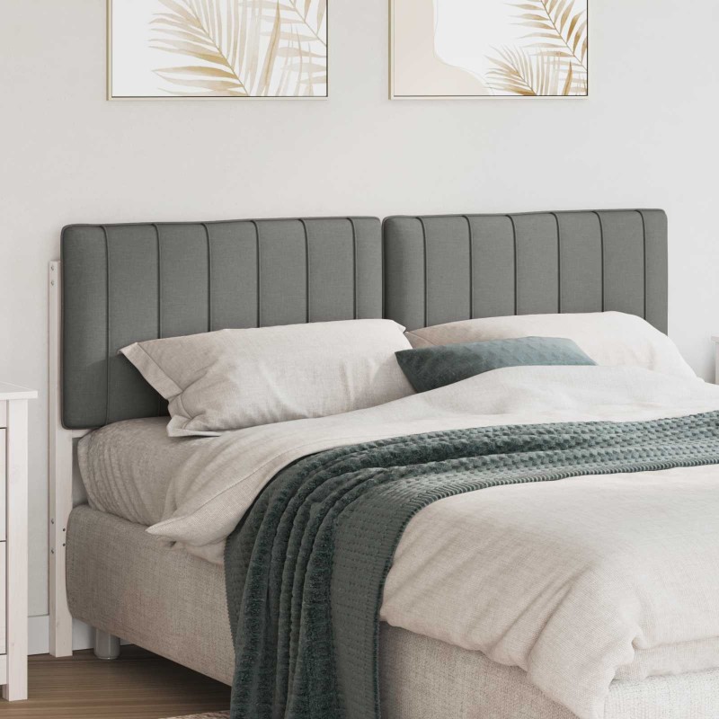 Tête de lit capitonnée Blanc et gris clair 160 cm Pin massif 583350583350