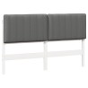 Tête de lit capitonnée Blanc et gris clair 160 cm Pin massif 583350583350