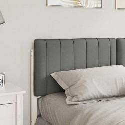 Tête de lit capitonnée Blanc et gris clair 160 cm Pin massif 583350583350