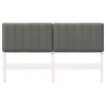 Tête de lit capitonnée Blanc et gris clair 160 cm Pin massif 583350583350