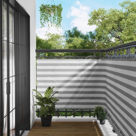 Écran de balcon Gris clair et blanc 120 x 500 cm 583355583355