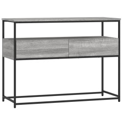 Table console sonoma gris 100x40x75 cm bois d'ingénierie 583357583357