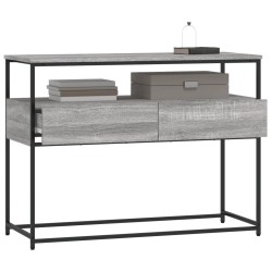 Table console sonoma gris 100x40x75 cm bois d'ingénierie 583357583357