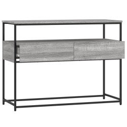Table console sonoma gris 100x40x75 cm bois d'ingénierie 583357583357