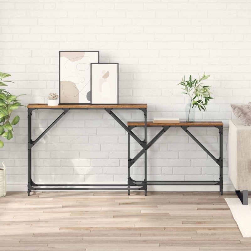 Table console 2 pcs Bois Ancien 100 x 28 x 75 cm 583358583358