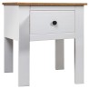Table de chevet Blanc 46x40x57 cm Pin Gamme Panama 583359583359