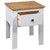 Table de chevet Blanc 46x40x57 cm Pin Gamme Panama 583359583359