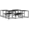 Table basse noir 121x121x40cm Bois d'ingénierie 583360583360
