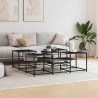 Table basse noir 121x121x40cm Bois d'ingénierie 583360583360